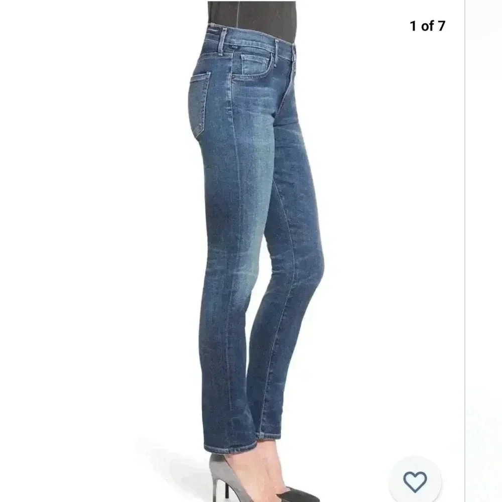 Citizens of Humanity- Agnes Mid Rise Slim Straight Jeans-26 - Picture 6 of 10